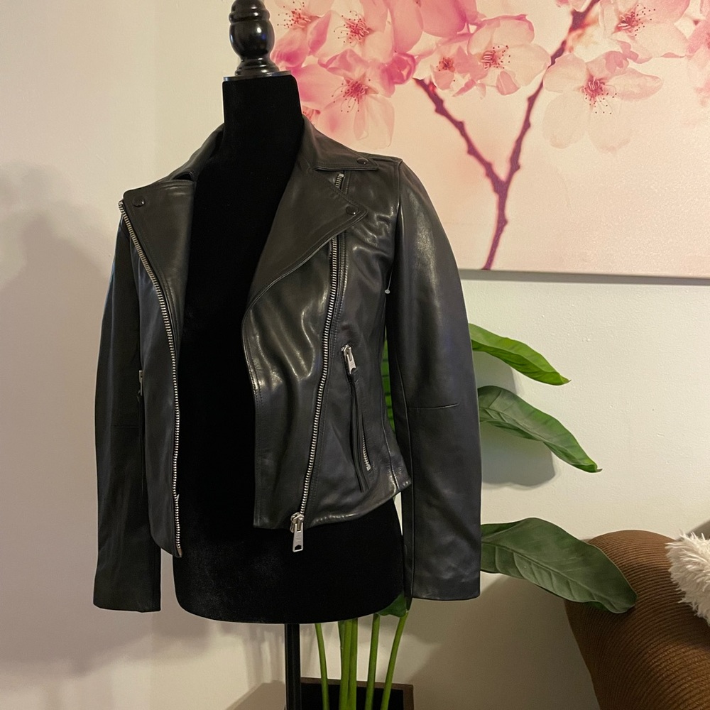 All Saints Dalby Leather Biker Jacket